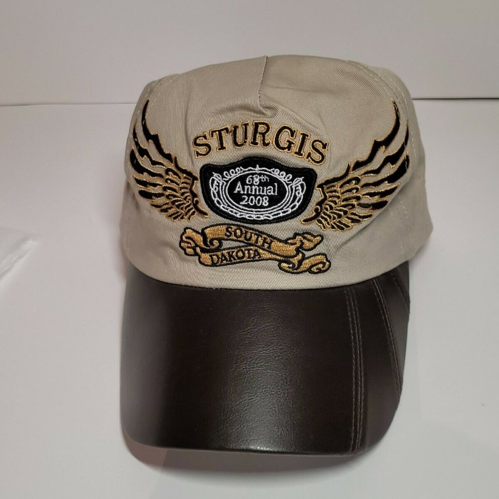 Sturgis 2008 68th ~ Adjustable Hat Cap Embroidered Black w/ Flames NWOT